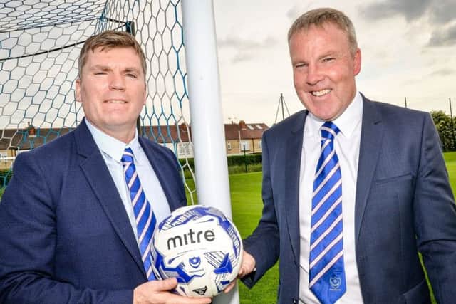 Joe Gallen, left, with new Pompey boss Kenny Jackett Picture: Colin Farmery