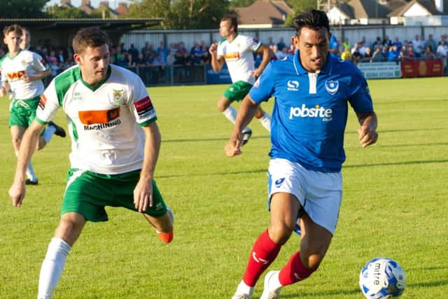 Gary Roberts in action against Bognor. Picture: Tommy McMillan