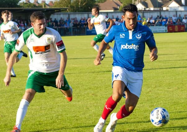 Gary Roberts in action against Bognor. Picture: Tommy McMillan