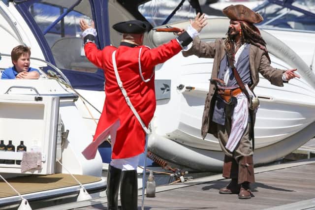 Captain Jack Sparrow makes an entrance. Picture: Habibur Rahman