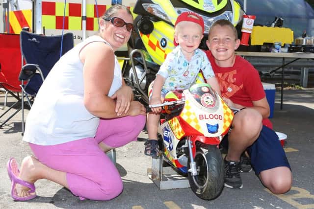 Tarryn Canovan with Harry, two, and George, 11 (170805-09)