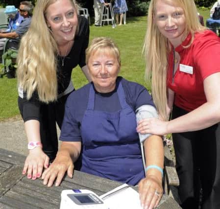 Christine Sanderson from The Avenue, with Nicola Ford and Kim Taylor of Everyone Active, in Fareham. Picture by Malcolm Wells (170616-9688)