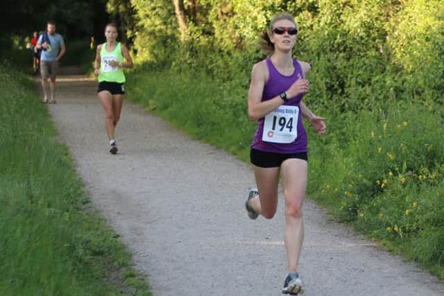 Lucy Mapp chased by Karen Andrews