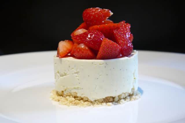 Enjoy several nutritional benefits from strawberries while tucking into this treat