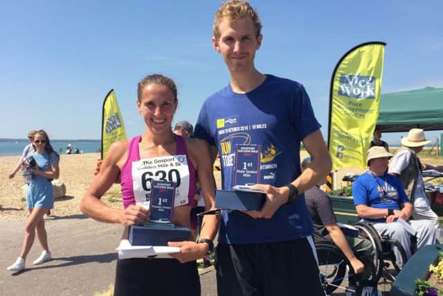 Gosport Golden Mile winners Karrie Blake and Alex Teuten. Picture: David Brawn