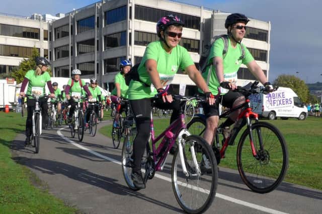 Cyclists set off on last year's Rowans Ride