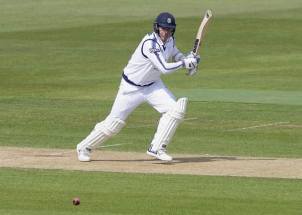 Kyle Abbott played a strong innings alongside George Bailey. Picture: Neil Marshall