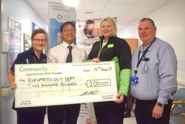 Senior sister Julie Ingall, Dr Young Min, Natalie Oliver from ASDA and matron Colin Beevor
						                               Picture: Portsmouth NHS Hospitals Trust
