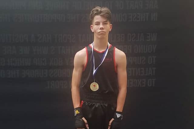 Louis Small won the Haringey Box Cup youth B 49kg amateur title. Picture: Shellie Whiffin