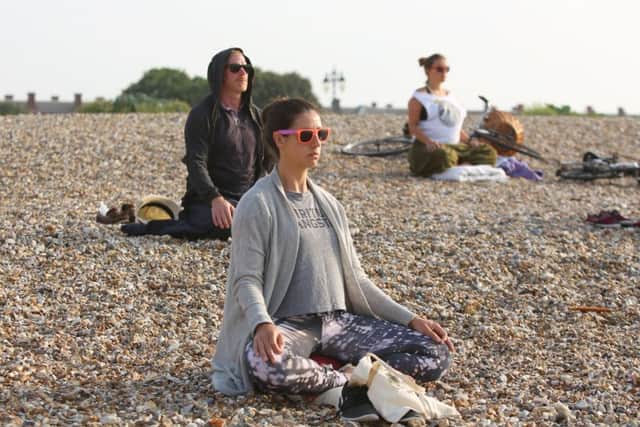 Kathryn Waters at Beach Body-Sattva