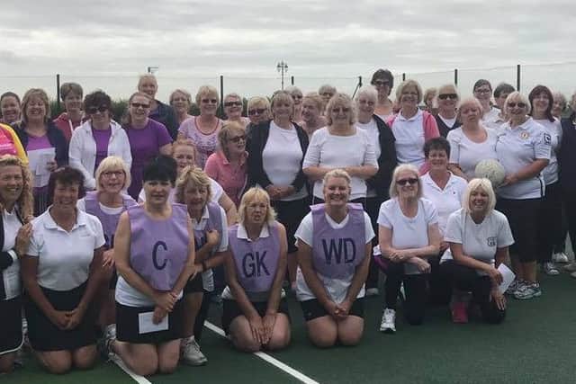 Participants of the walking netball tournament. Picture: Helen Dunning