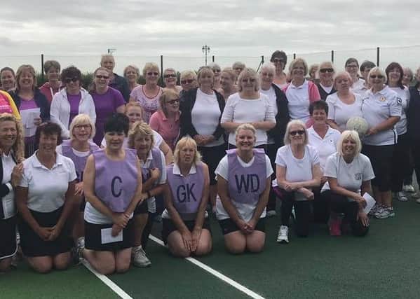 Participants of the walking netball tournament. Picture: Helen Dunning