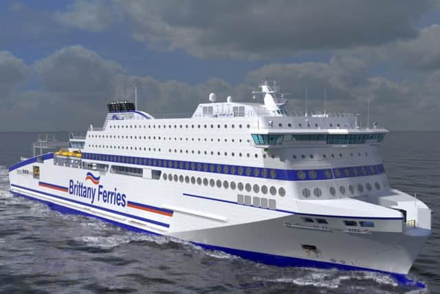 Brittany Ferries' new cross-channel ferry Honfleur