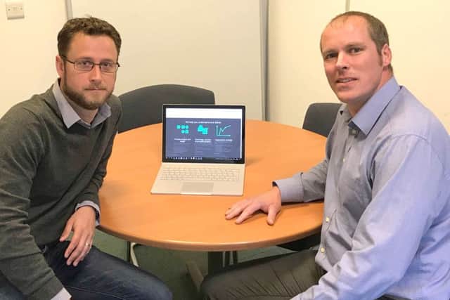Chris Green, Skore's head of partnerships, left, and operations director Craig Willis