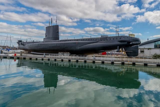 The submarine was a key location in the filming of the movie