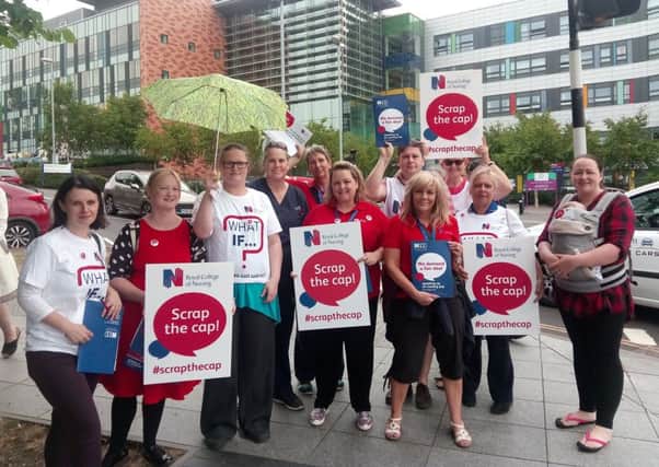Members from the Royal College of Nursing held a protest at Queen Alexandra Hospital, in Cosham, about the pay cap for nurses.
Picture Ellie Pilmoor