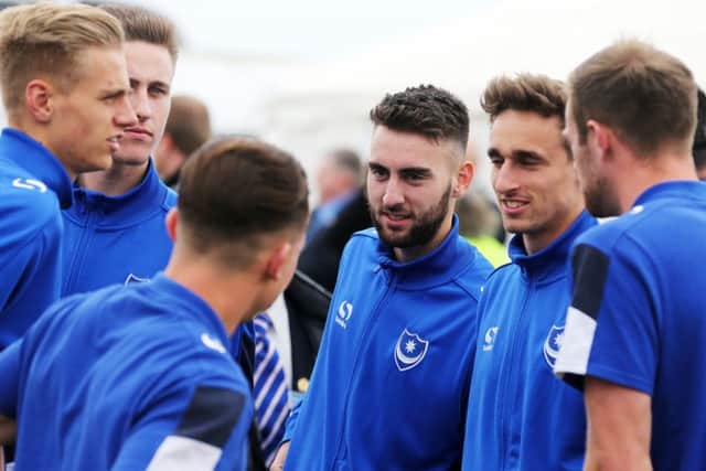 League two -  Portsmouth FC are crowned as Champions at Southsea common after winning Sky Bet League Two yesterday - 07/05/17 -PortsmouthÃ¢Â¬"s Ben Close PPP-170805-144905001
