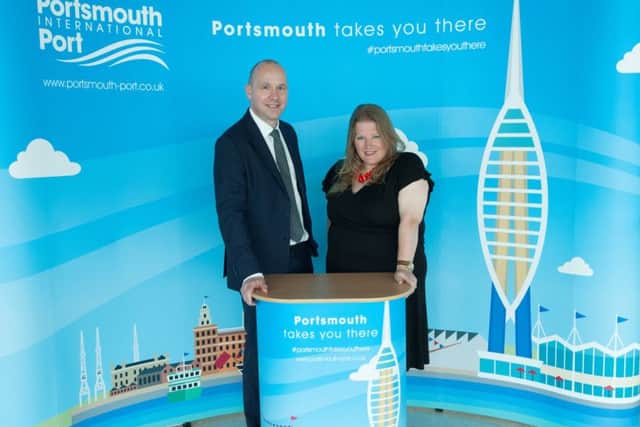 Councillor Donna Jones, Leader of Portsmouth City Council, joined Port Director Mike Sellers in the award winning Portsmouth International Port terminal to launch the new Portsmouth Takes You There campaign