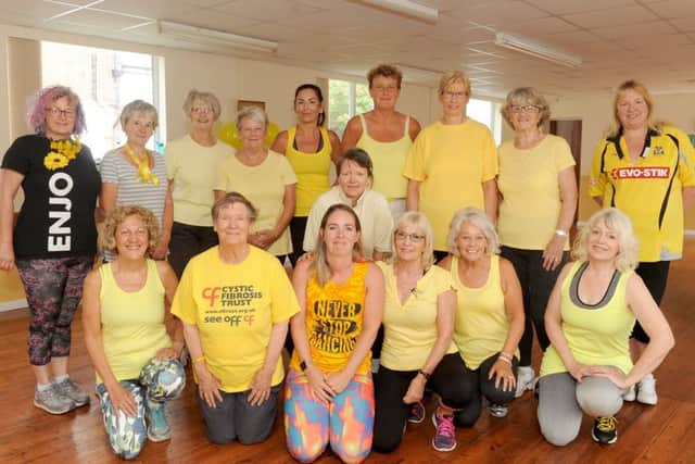 Clare Gosling and her Zumba class Picture: Sarah Standing (170828-3980)