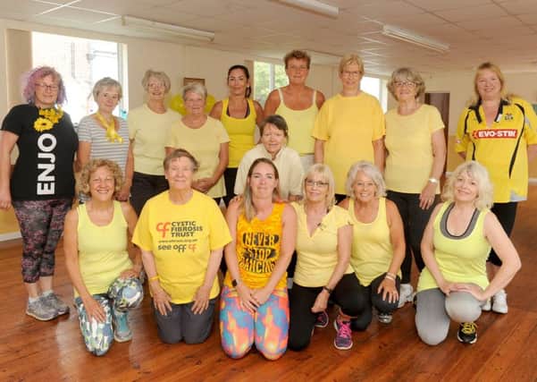 Clare Gosling and her Zumba class Picture: Sarah Standing (170828-3980)