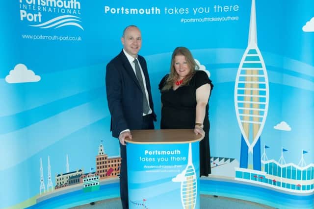 Portsmouth International Port director Mike Sellers and Portsmouth City Council leader Donna Jones