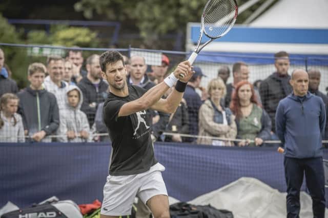 Novak Djokovic at Devonshire Park - picture: www.ebourneimages.com