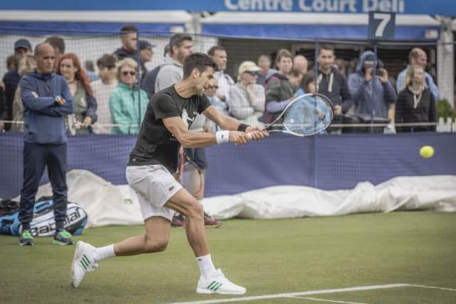 Novak Djokovic at Devonshire Park - picture: www.ebourneimages.com