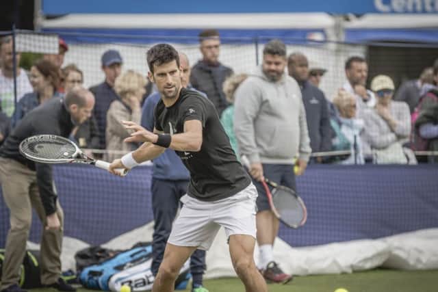 Novak Djokovic at Devonshire Park - picture: www.ebourneimages.com