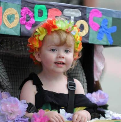 Maisie James (two) at Leigh Park