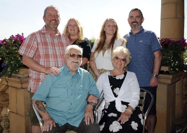 Ken and Muriel Standing, front, celebrated their diamond wedding with family earlier this month
