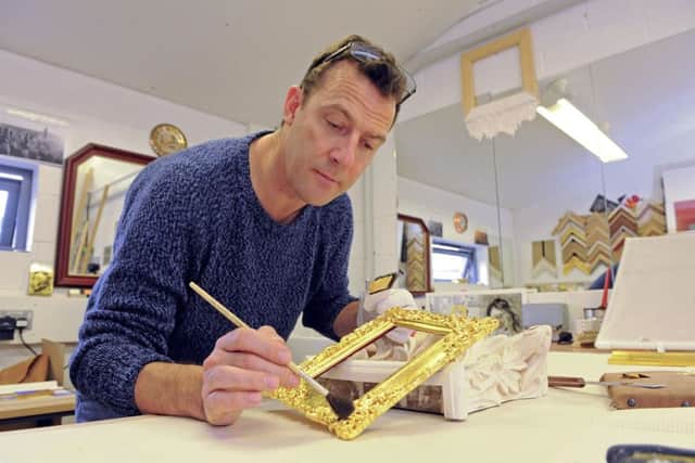 Richard Walker of Watergild Studios hard at work at Making Space, Havant. Picture: Malcolm Wells (170403)
