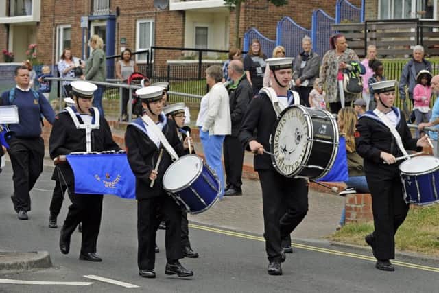 The marching band from TS Tenacity NTC perform in Paulsgrove. Picture: Ian Hargreaves (170740-1)