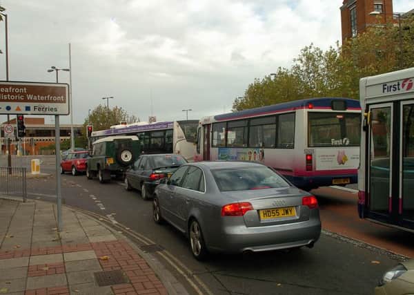 Traffic in Portsmouth City Centre
