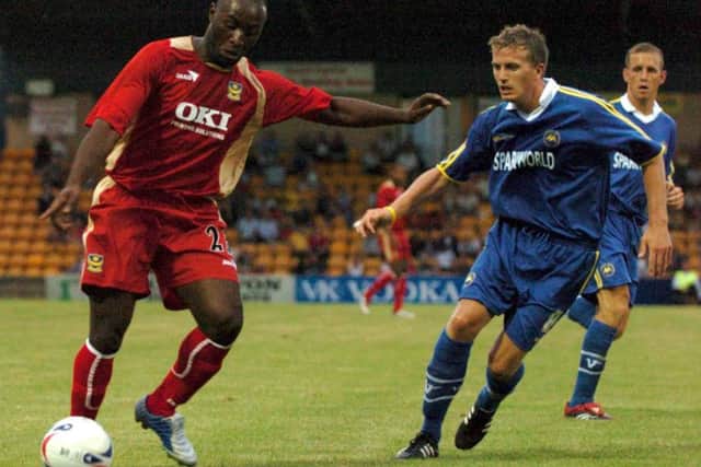 Lomana Lualua in pre-season action against Torquay in 2006 Picture: Jonathan Brady