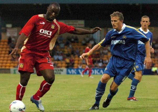 Lomana Lualua in pre-season action against Torquay in 2006 Picture: Jonathan Brady