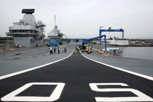 The flight desk of HMS Queen Elizabeth