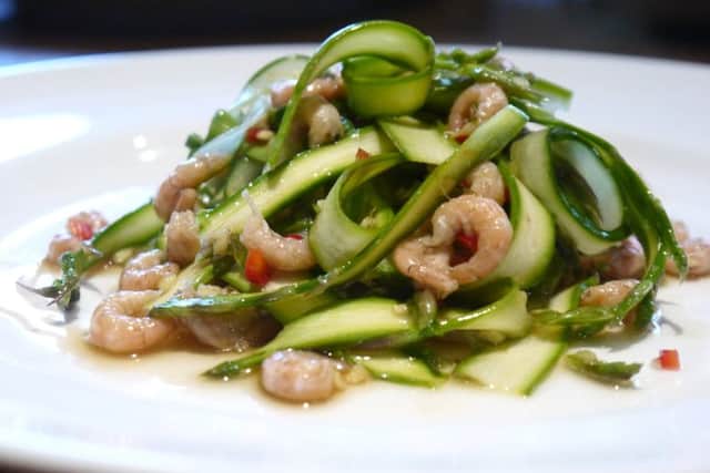You dont even have to cook the asparagus to make this salad delicious in the summer