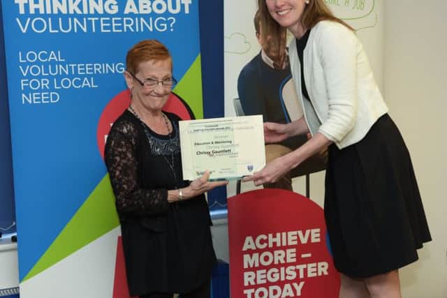 Education & Mentoring winner 2017 Chrissy Gauntlett with Ruth Johnson of Irwin Mitchell