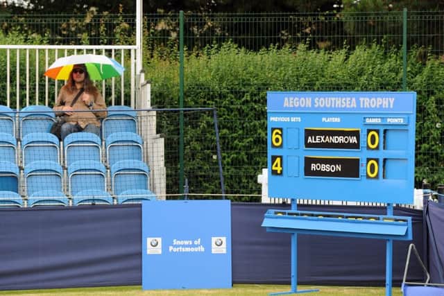The rain has halted play on the grass courts. Picture: Sarah Standing