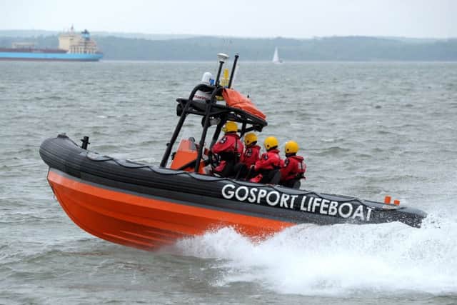 The
Gosport & Fareham Inshore Rescue Service in action