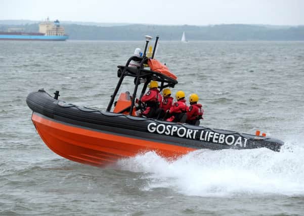 The 
Gosport & Fareham Inshore Rescue Service in action