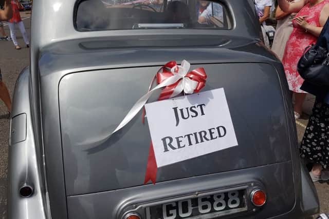 Mike Sheffield leaving the church