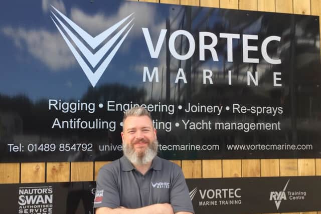 Chris Olsen, head of rigging at Vortec Marine