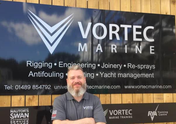 Chris Olsen, head of rigging at Vortec Marine