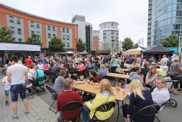 People enjoying the atmosphere at Gunwharf Quays. All pictures: Habibur Rahman PPP-170625-000929006