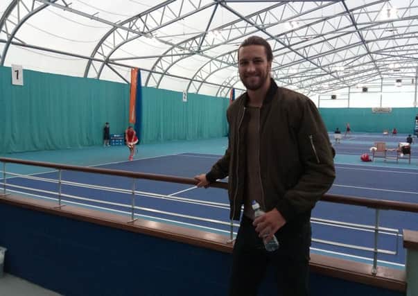 Christian Burgess at Portsmouth Tennis Centre where the Aegon Southsea Trophy was moved to due to rain. Picture: David Brawn