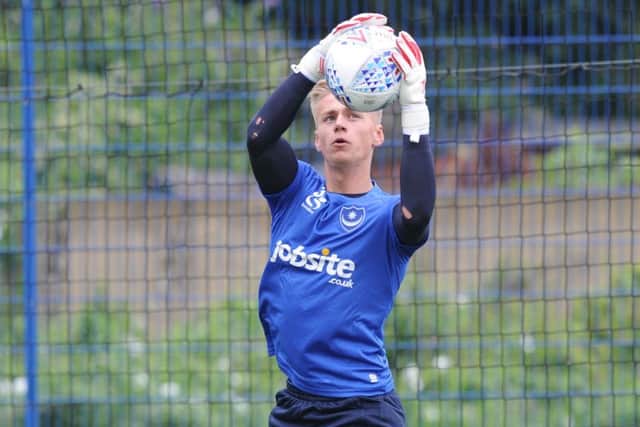 Alex Bass. Pompey pre-season training. Picture: Sarah Standing