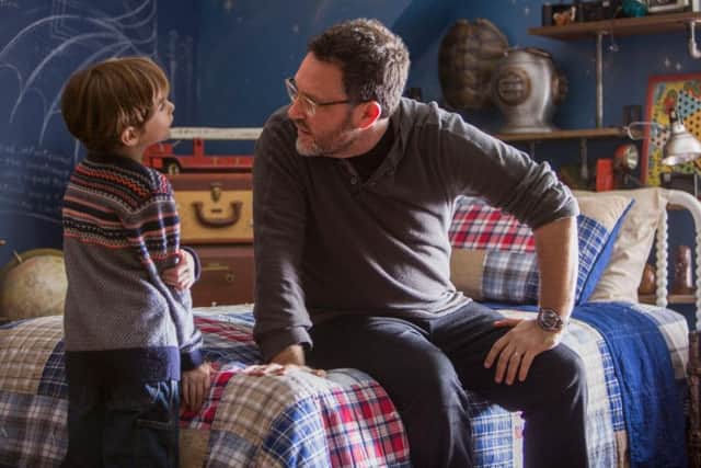 Jacob Tremblay and director Colin Trevorrow on the set.