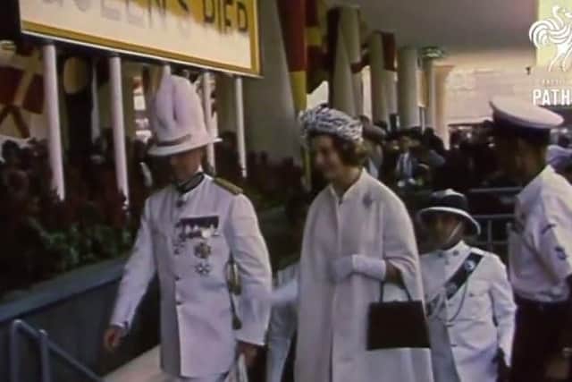 A scene from the British Pathe newsreel