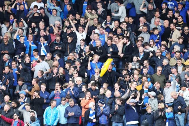 Pompey fans at Notts County. Picture: Joe Pepler